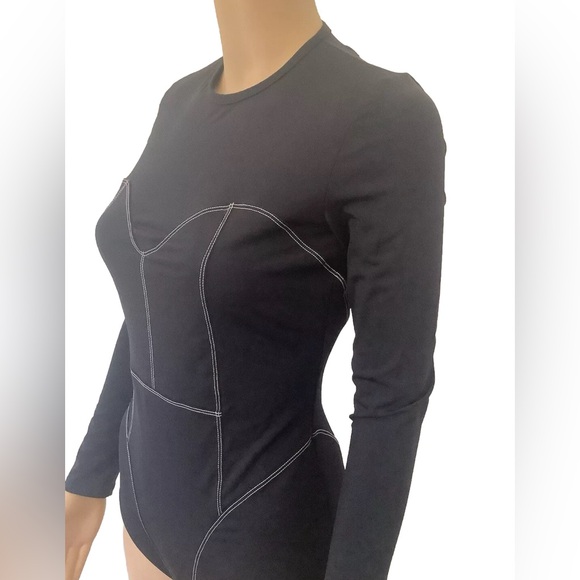 Mara Hoffman designer Black Rash Guard One Piece Swimsuit Small women’s swimwear - Picture 8 of 16